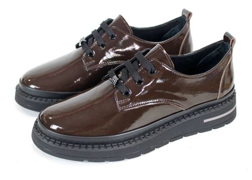 pantofi damă din lac natural maro – Classica Bruna