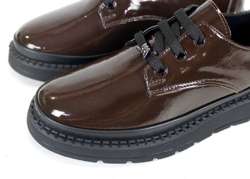 pantofi damă din lac natural maro – Classica Bruna