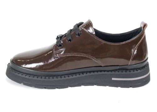 pantofi damă din lac natural maro – Classica Bruna