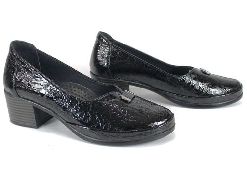 🖤 Linea Classica – pantofi damă din piele lacuită naturală