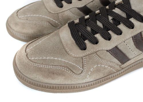 Pantofi sport retro damă Auria Tempo din piele întoarsă – culoare vizon