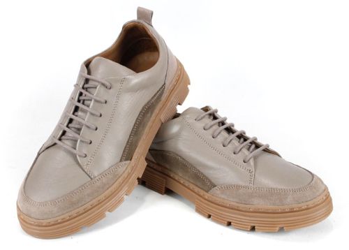 Pantofi casual damă Terra Nova din piele naturală și piele întoarsă – vizon