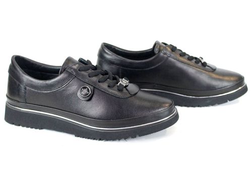 Pantofi damă Linea Nova – piele naturală și talpă neagră
