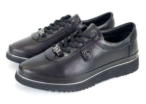 Pantofi damă Linea Nova – piele naturală și talpă neagră