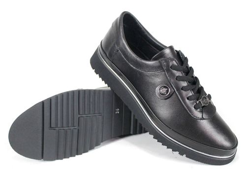 Pantofi damă Linea Nova – piele naturală și talpă neagră