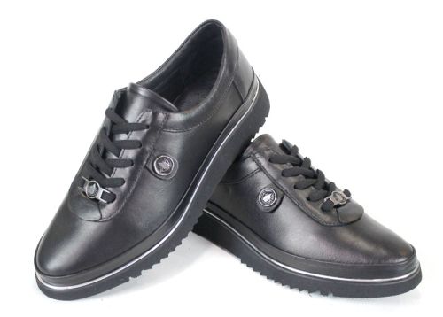 Pantofi damă Linea Nova – piele naturală și talpă neagră