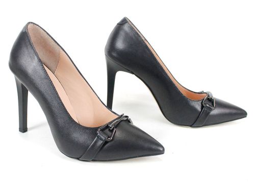 Pantofi damă Linea Nera – piele naturală, toc înalt elegant