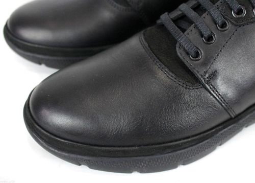 pantofi bărbătești Strada Nera, casual din piele naturală neagră cu talpă sport