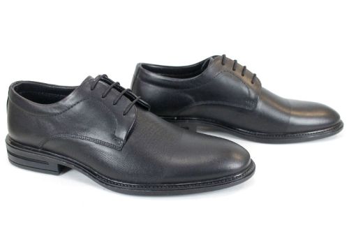 Pantofi eleganți bărbați Alexandru din piele naturală neagră