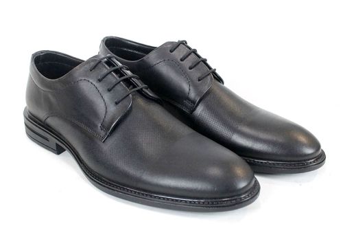 Pantofi eleganți bărbați Alexandru din piele naturală neagră