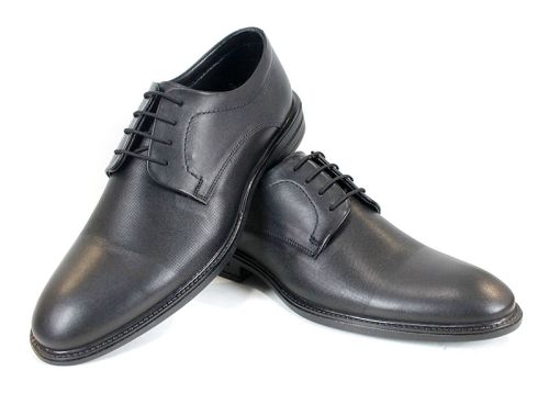 Pantofi eleganți bărbați Alexandru din piele naturală neagră