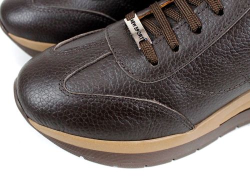 Pantofi sport damă Eleta din piele naturală floater maro