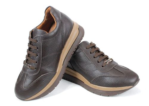 Pantofi sport damă Eleta din piele naturală floater maro