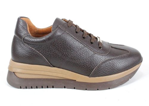 Pantofi sport damă Eleta din piele naturală floater maro