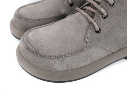 Pantofi damă Linea Velluto tip Clarks din piele întoarsă vizon, cu talpă flexibilă și design clasic