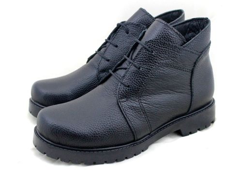 ghete de damă Linea Fiera din piele naturală, cu talpă de iarnă și interior călduros tip ursuleț