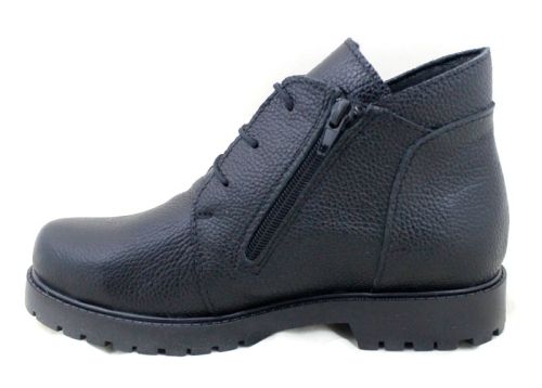 ghete de damă Linea Fiera din piele naturală, cu talpă de iarnă și interior călduros tip ursuleț