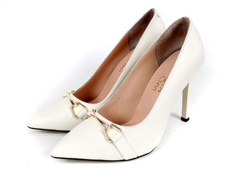 Pantofi damă Linea Nera – piele naturală, toc înalt elegant