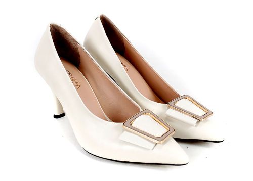 Pantofi damă Bella Luxe – piele naturală, toc subțire