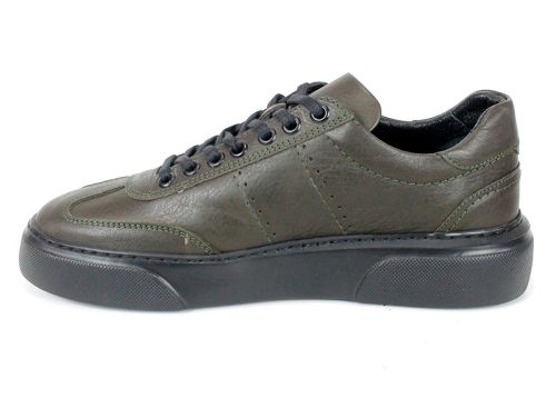 Pantofi casual verzi cu talpă neagră Cavero
