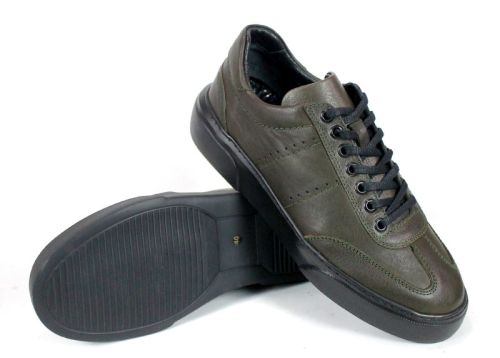 Pantofi casual verzi cu talpă neagră Cavero