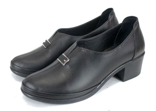 Pantofi damă Lusso Forte din piele naturală neagră