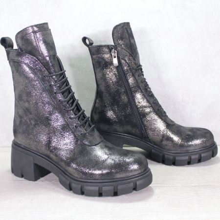 Pantofi dama din piele naturala in culoarea "Old Silver" - model Dream