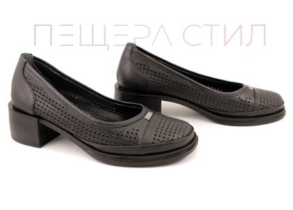 Pantofi de vara dama din piele naturala de culoare neagra - ModelEvita