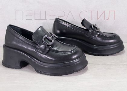 Pantofi casual dama din piele naturala de culoare neagra - Model Dulcinea.