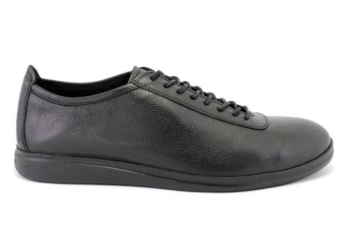 Pantofi din piele pentru barbati in negru MET 3029 CH