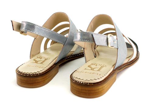 Sandale cu tocuri pentru femei în gama gri - Model Chrissy.