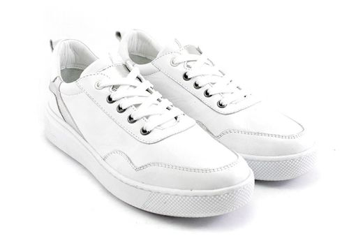 Pantofi sport de dama în alb - Model Varvara.