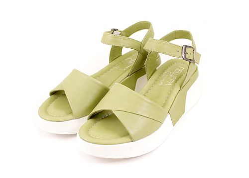 Sandale dama verde - model Un curcubeu