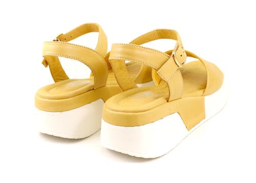 Sandale dama in galben - model Un curcubeu