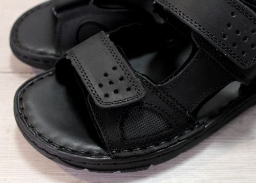 Sandale barbatesti din piele naturala negru - modelBerlin