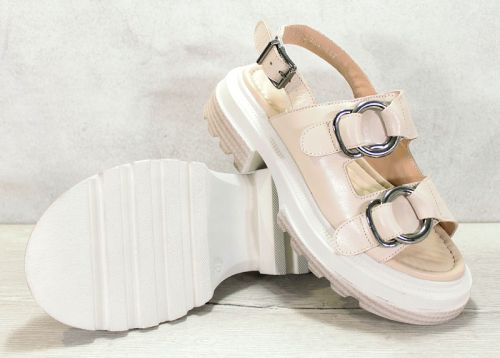 Sandale de dama din piele naturala in bej - model Sydney