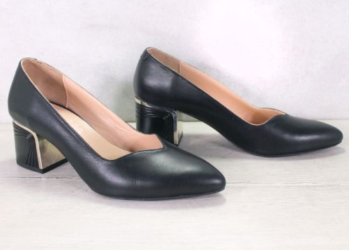 Eleganza Nera - Pantofi formali dama din piele naturala de culoare neagra - Model Liana