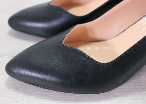 Eleganza Nera - Pantofi formali dama din piele naturala de culoare neagra - Model Liana