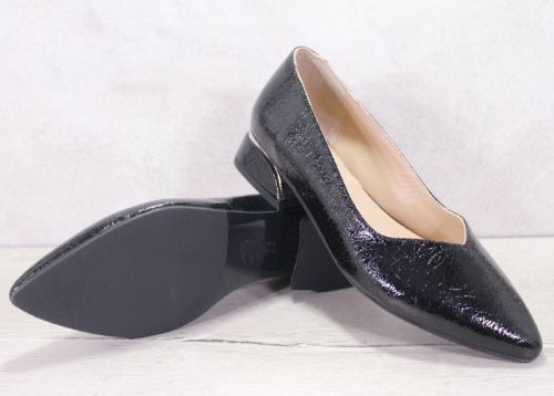 Pantofi eleganti de dama negri lavete - model Isabella