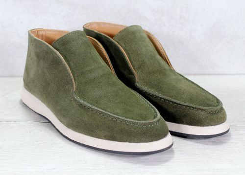 Pantofi de dama „Forest Whisper” din piele intoarsa verde