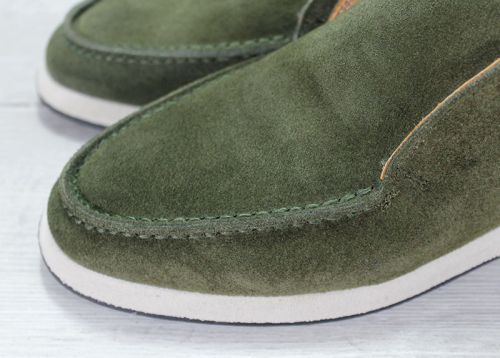 Pantofi de dama „Forest Whisper” din piele intoarsa verde