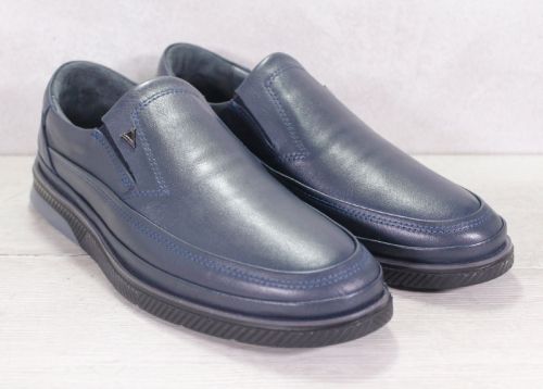 Mocasini pentru bărbați în albastru bleumarin - model „Navy Ease”