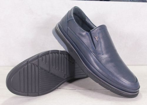 Mocasini pentru bărbați în albastru bleumarin - model „Navy Ease”