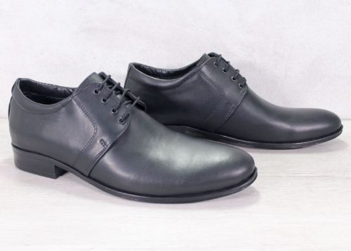 Pantofi formali barbatesti cu sireturi in negru - model Elegant Step