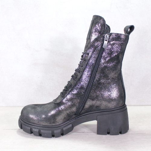 Pantofi dama din piele naturala in culoarea "Old Silver" - model Dream